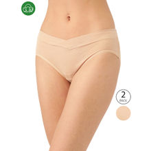 Inner Sense Organic Cotton Antimicrobial Maternity Panty - Nude (Pack of 2)