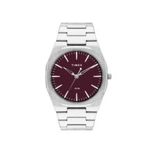 Timex Men Wine Round Dial Stainless Steel Analog Watch-TWEG30100 (M)