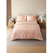 SPACES Zera Hygro Cotton 233TC Percale Ornate Print Bedsheet With 2 Pillow Covers Orange King