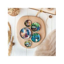 Ritualistic Multi-Color Slice Of Life Art Fridge Magnets (Pack of 5)