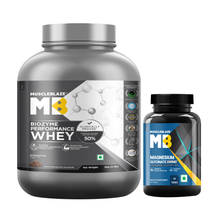 MuscleBlaze Biozyme Performance Whey Protein Powder, Rich Chocolate & Magnesium Matrix