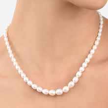 Zaveri Pearls Fresh Water Rice Pearls Aaa+ Quality Necklace (ZPFK10066)