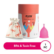 Plush Reusable Menstrual Cup With Cotton Carry Pouch