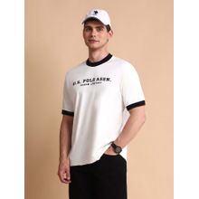 U.S. Polo Assn. Denim Co. White Mens Pure Cotton Muscle Fit T-Shirt