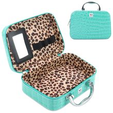 NFI Essentials Vanity Box Organizer With Magnifying Compact Makeup Mirror ( Y59 Green )