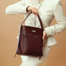 Strokes by Namrata Mehta Mahogany Mystique Hand Bag with Detachable Strap