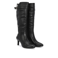Delize Womens Black Solid Ankle Casual Boots