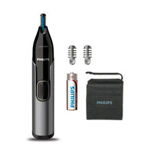 Philips Nose Trimmer NT3650/16, Nose, Ear & Eyebrow Trimmer With Protective Guard System (Gray)