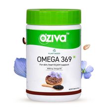 Oziva Plant Based Omega 369 Capsules For Skin, Heart, & Joint Support