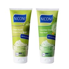 Niconi Green Apple & Cucumber Face Wash Cream Combo