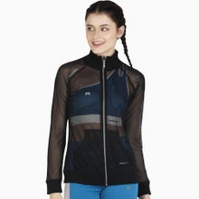 MuscleTorque Front Zipper Sweatshirt Breathable Mesh - Black
