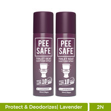 Pee Safe Lavender Toilet Seat Sanitizer Spray - Anti-Odour & Travel-Friendly (Pack of 2, 50ml)