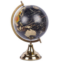 The Artment Elegant Black Metal Globe for Table Decor