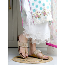 Shoetopia Chic Comfort and Stylish Golden Kolhapuri Flats for Women