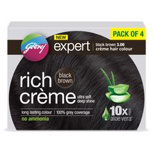 Godrej Expert Creme Hair Colour - Black Brown (Pack of 4)