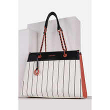 Allen Solly Women Casual Stripes White Handbag