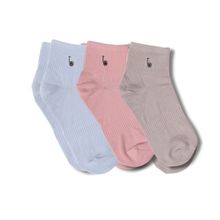 Thela Gaadi Multicolor Solid Socks (Pack of 3)