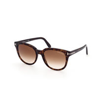 Tom Ford FT09145452F Olivia-02 Round Sunglasses for Women Brown (54)
