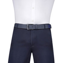 Aeropostale Men Boynton Casual Leather Belt - Navy Blue