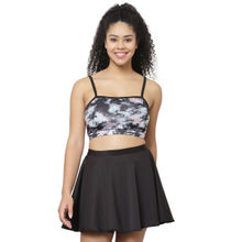 Cukoo Padded Black Two Piece Skirtini Swimwear (Set of 2)