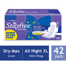Stayfree Dry Max Cover Wings All Nights XL (42 Pads)