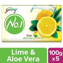 Godrej No.1 Lime & Aloe Vera Soap Buy 4 Get 1 Free