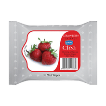 Ginni Clea Cleansing & Makeup Remover Wet Wipes - Strawberry (30 Wipes)