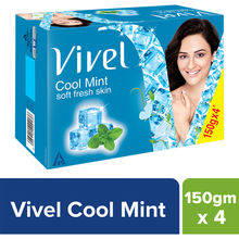 Vivel Cool Mint, Soft Fresh Skin Soap (Pack of 4)