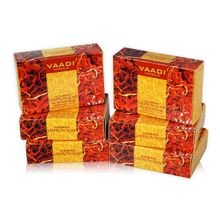 Vaadi Herbals Super Value Pack Of 6 Luxurious Saffron Soap - Skin Whitening Therapy