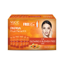 VLCC Papaya Fruit Facial Kit + FREE Rose Water Toner Worth Rs 170