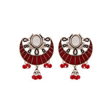 Voylla Rangabati Maroon Beads Earrings