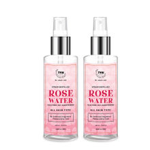 TNW The Natural Wash Steam Distilled Rose Water- 100% Natural Toner and Makeup Remover Pack of 2