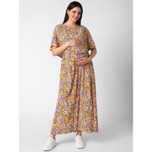 Mystere Paris Multicolor Tiny Floral Printed Maternity Dress