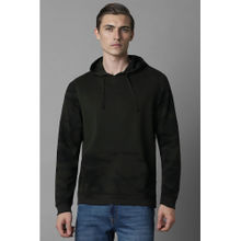 Louis Philippe Men Casual Green Camouflage Hoodie