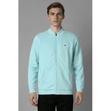 Louis Philippe Men Casual Light Blue Solid Sweatshirt