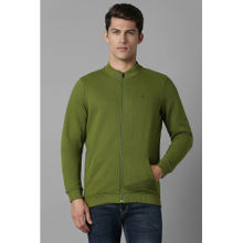 Louis Philippe Men Casual Olive Solid Sweatshirt