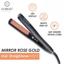 Gorgio Professional Premium Real Titanium Rose Gold Plated Hair Straightener HS 75
