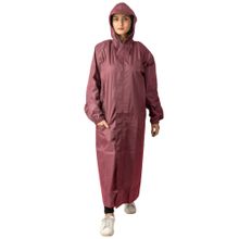 THE DRY CAPE Womens Seam Sealed Raincoat With Pouch - Maroon
