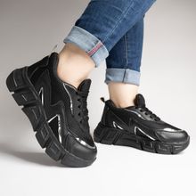 Shoetopia Women Black Running Non-marking Shoes