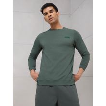 Technosport Men Green Textured Sweatshirt