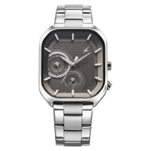 Fastrack Men Groove Silver Dial Casual Watch (3321SM01) (M)