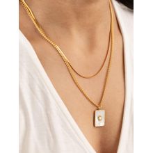 Boldiful Women White Nova Layered Necklace