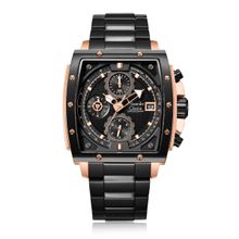 Alexandre Christie 6376 MCB Chronograph For Men - Rose Gold Black