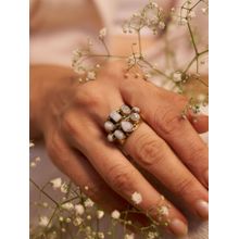 SOUL WORKS White Chunky Moonstone Ring