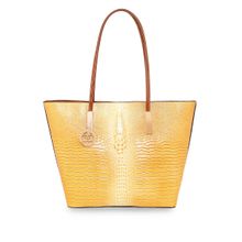 ESBEDA Mustard Color Crocodile Textured Handbag for Women