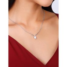 Giva 925 Sterling Silver Deer Heart Necklace For Women(Adjustable)