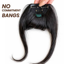 Nish Hair Clip In Bangs- Classic 10 Inch-Natural Black- Light