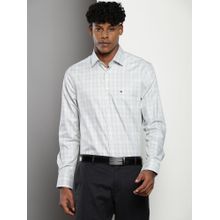 Tommy Hilfiger Men Checks Cotton Green Shirt