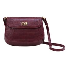 Cavalli Class Women Textured Synthetic Crossbody Sling Bag - Burgundy