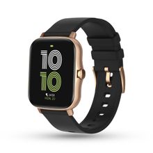 Pebble Spark 1.7 inch Bluetooth Calling, HD Display with SPO2, HR Monitor Smartwatch Midnight Gold
